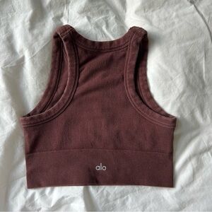 Alo Brown/Maroon Racerback Tank Top -M